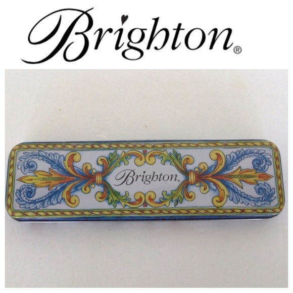 BRIGHTON COLLECTIBLE SCROLLWORK DESIGN WATCH OR BRACELET JEWELRY TIN - Picture 1 of 11